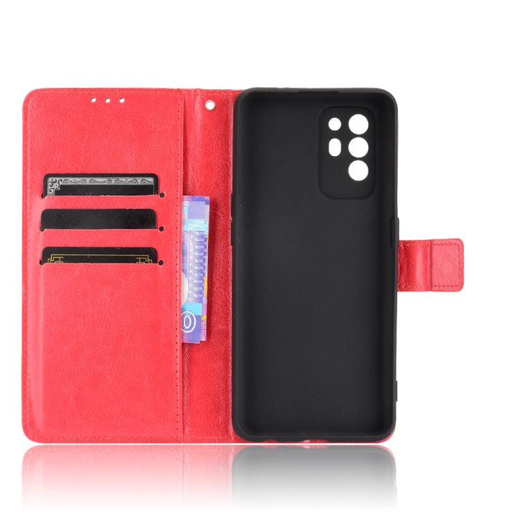 For OPPO A94 5G / Reno5 Z 5G / F19 Pro+ 5G Crazy Horse Texture Horizontal Flip Leather Case with Holder & Card Slots & Lanyard(Red) by buy2fix