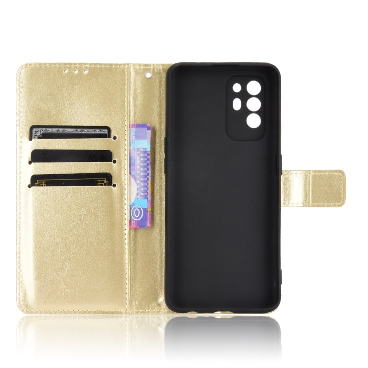 For OPPO A94 5G / Reno5 Z 5G / F19 Pro+ 5G Crazy Horse Texture Horizontal Flip Leather Case with Holder & Card Slots & Lanyard(Gold) by buy2fix