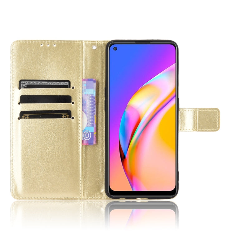 For OPPO A94 5G / Reno5 Z 5G / F19 Pro+ 5G Crazy Horse Texture Horizontal Flip Leather Case with Holder & Card Slots & Lanyard(Gold) by buy2fix