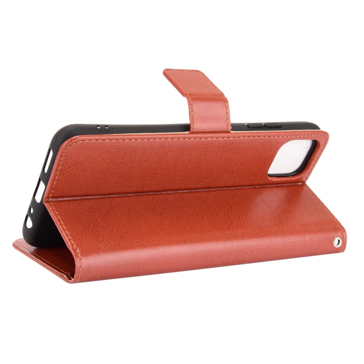 For Samsung Galaxy A22 5G Crazy Horse Texture Horizontal Flip Leather Case with Holder & Card Slots & Lanyard(Brown) by buy2fix