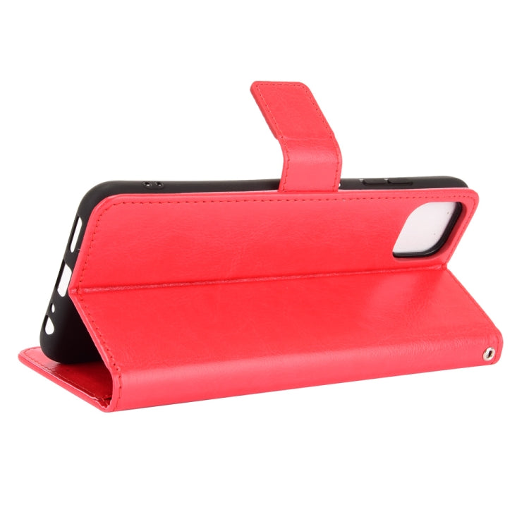 For Samsung Galaxy A22 5G Crazy Horse Texture Horizontal Flip Leather Case with Holder & Card Slots & Lanyard(Red) by buy2fix