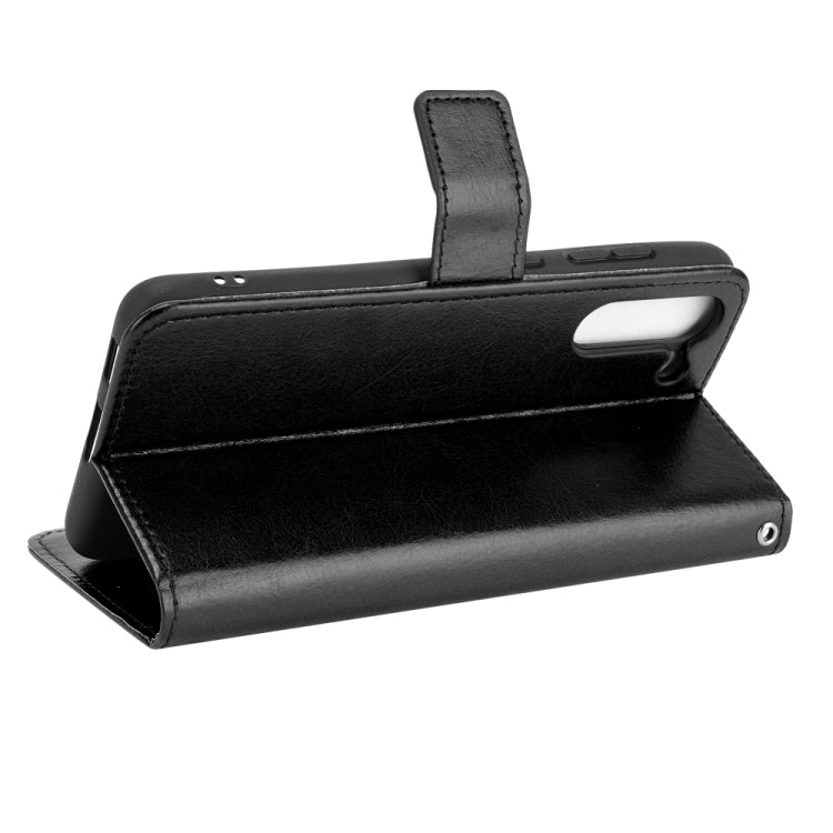 For Samsung Galaxy S21 FE Crazy Horse Texture Horizontal Flip Leather Case with Holder & Card Slots & Lanyard(Black) by buy2fix