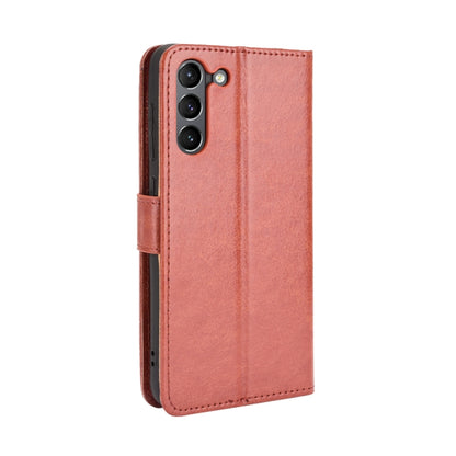 For Samsung Galaxy S21 FE Crazy Horse Texture Horizontal Flip Leather Case with Holder & Card Slots & Lanyard(Brown) by buy2fix