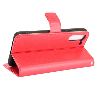 For Samsung Galaxy S21 FE Crazy Horse Texture Horizontal Flip Leather Case with Holder & Card Slots & Lanyard(Red) by buy2fix