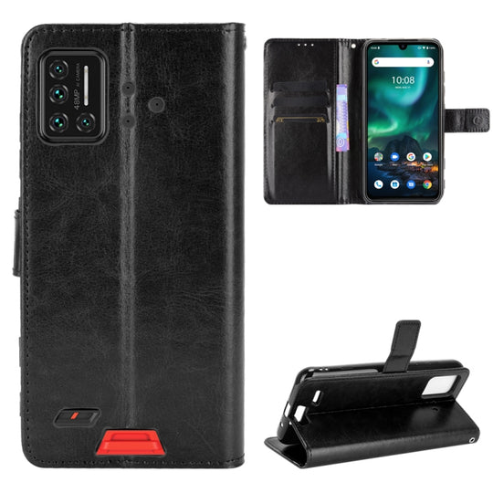 For UMIDIGI Bison GT Crazy Horse Texture Horizontal Flip Leather Case with Holder & Card Slots & Lanyard(Black)