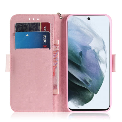 For Samsung Galaxy S21 FE 3D Colored Drawing Horizontal Flip Leather Case with Holder & Card Slots & Wallet & Lanyard(Butterfly High-heeled) by buy2fix