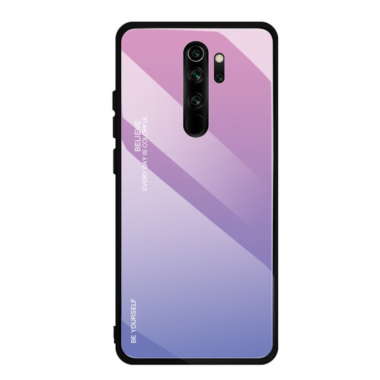 For Xiaomi Redmi Note 8 Pro Gradient Color Glass Case(Light Purple) - Xiaomi Cases by buy2fix | Online Shopping UK | buy2fix