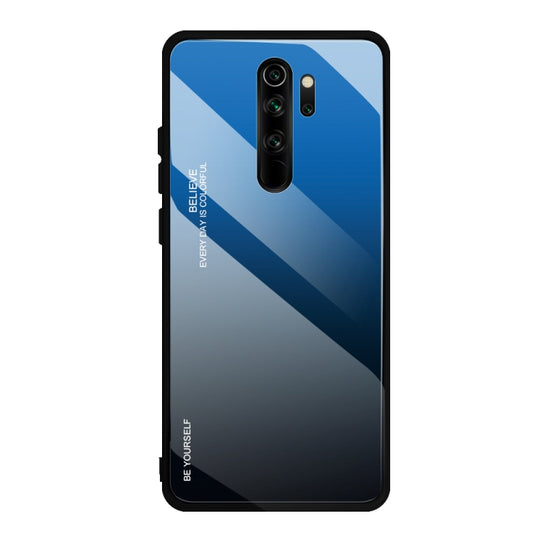 For Xiaomi Redmi Note 8 Pro Gradient Color Glass Case(Blue) - Xiaomi Cases by buy2fix | Online Shopping UK | buy2fix
