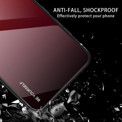 For Xiaomi Redmi Note 8 Gradient Color Glass Case(Blue) by buy2fix