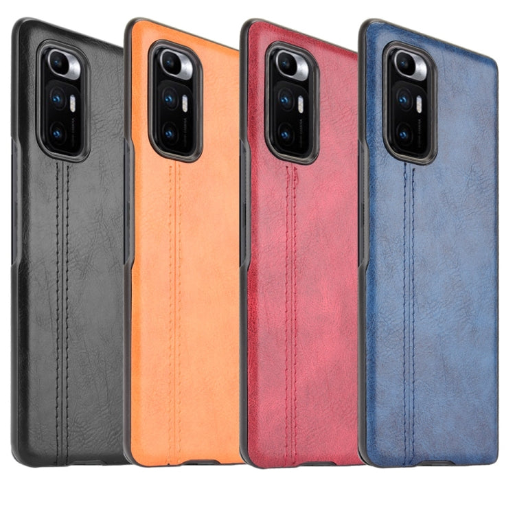 For Xiaomi Mi Mix Fold Shockproof Sewing Cow Skin Texture PC + PU + TPU Case(Blue) - Xiaomi Cases by buy2fix | Online Shopping UK | buy2fix