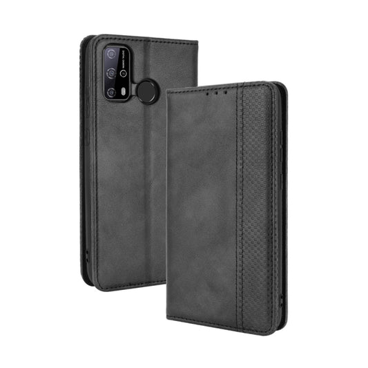 For Oukitel C23 Pro Magnetic Buckle Retro Crazy Horse Texture Horizontal Flip Leather Case with Holder & Card Slots & Photo Frame(Black) - More Brand by buy2fix | Online Shopping UK | buy2fix