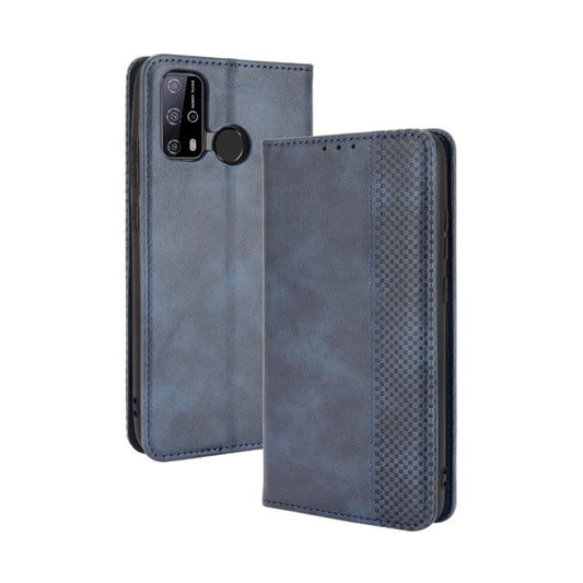 For Oukitel C23 Pro Magnetic Buckle Retro Crazy Horse Texture Horizontal Flip Leather Case with Holder & Card Slots & Photo Frame(Blue) - More Brand by buy2fix | Online Shopping UK | buy2fix
