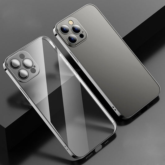 For iPhone 11 Anti-fingerprint Frosted Electroplating Protective Case with Camera Film (Black) - iPhone 11 Cases by buy2fix | Online Shopping UK | buy2fix