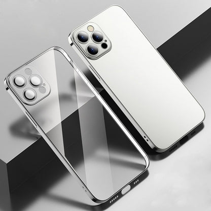 For iPhone 11 Pro Max Anti-fingerprint Frosted Electroplating Protective Case with Camera Film (Silver) - iPhone 11 Pro Max Cases by buy2fix | Online Shopping UK | buy2fix