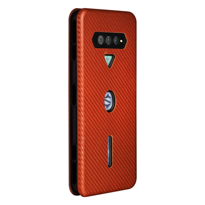For Xiaomi Black Shark 4 / 4 Pro Carbon Fiber Texture Horizontal Flip TPU + PC + PU Leather Case with Card Slot(Brown) - Xiaomi Cases by buy2fix | Online Shopping UK | buy2fix