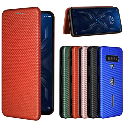 For Xiaomi Black Shark 4 / 4 Pro Carbon Fiber Texture Horizontal Flip TPU + PC + PU Leather Case with Card Slot(Brown) - Xiaomi Cases by buy2fix | Online Shopping UK | buy2fix