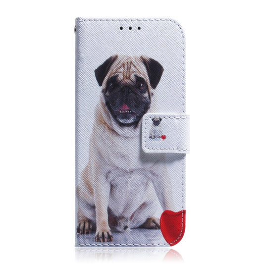 For Samsung Galaxy S21 FE Coloured Drawing Horizontal Flip Leather Case, with Holder & Card Slots & Wallet(Pug) by buy2fix