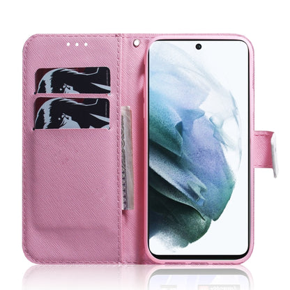 For Samsung Galaxy S21 FE Coloured Drawing Horizontal Flip Leather Case, with Holder & Card Slots & Wallet(Magnolia Flower) by buy2fix