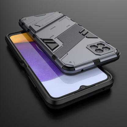 For Samsung Galaxy A22 5G Punk Armor 2 in 1 PC + TPU Shockproof Case with Invisible Holder(Grey) by buy2fix