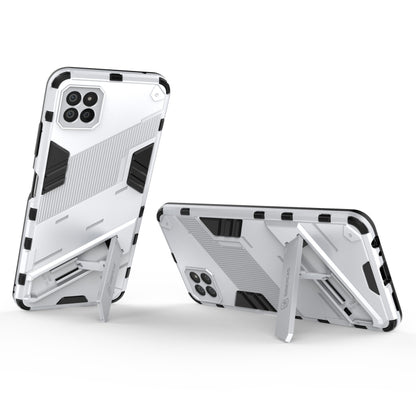 For Samsung Galaxy A22 5G Punk Armor 2 in 1 PC + TPU Shockproof Case with Invisible Holder(White) by buy2fix