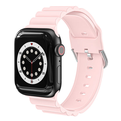 Business B Style Silicone Watch Band For Apple Watch Series 7 45mm / 6 & SE & 5 & 4 44mm / 3 & 2 & 1 42mm(Pink) - Watch Bands by buy2fix | Online Shopping UK | buy2fix