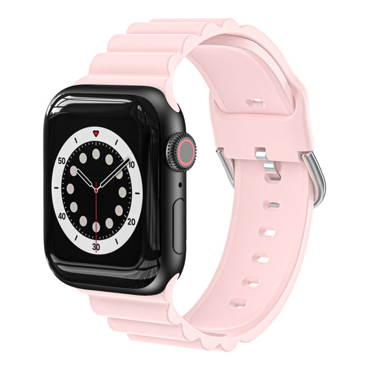 Business B Style Silicone Watch Band For Apple Watch Series 7 45mm / 6 & SE & 5 & 4 44mm / 3 & 2 & 1 42mm(Pink) - Watch Bands by buy2fix | Online Shopping UK | buy2fix