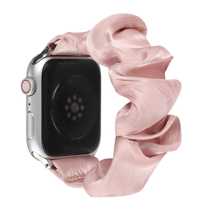 Shell Pattern Hair Ring Cloth Watch Band For Apple Watch Series 7 41mm / 6 & SE & 5 & 4 40mm / 3 & 2 & 1 38mm(Pink) - Watch Bands by buy2fix | Online Shopping UK | buy2fix