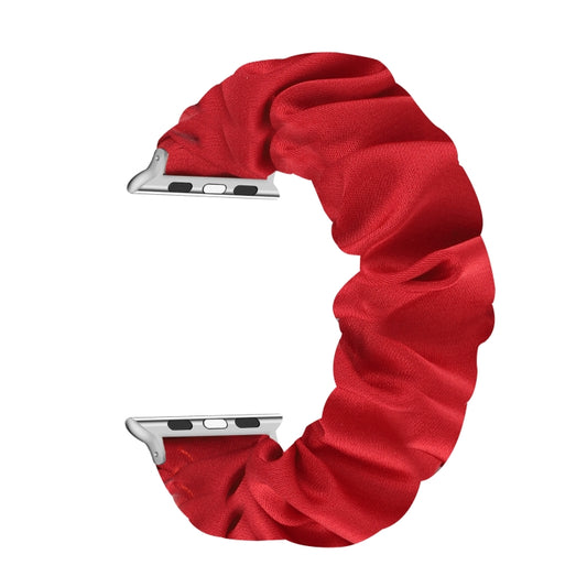 Butterfly Pattern Hair Ring Cloth Watch Band For Apple Watch Ultra 49mm&Watch Ultra 2 49mm / Series 9&8&7 45mm / SE 3&SE 2&6&SE&5&4 44mm / 3&2&1 42mm(B) - Watch Bands by buy2fix | Online Shopping UK | buy2fix