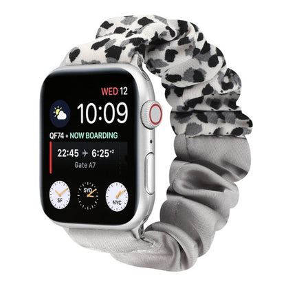 Butterfly Pattern Hair Ring Cloth Watch Band For Apple Watch Ultra 49mm&Watch Ultra 2 49mm / Series 9&8&7 45mm / SE 3&SE 2&6&SE&5&4 44mm / 3&2&1 42mm(C) - Watch Bands by buy2fix | Online Shopping UK | buy2fix