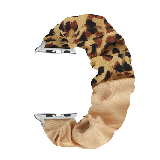 Butterfly Pattern Hair Ring Cloth Watch Band For Apple Watch Ultra 49mm&Watch Ultra 2 49mm / Series 9&8&7 45mm / SE 3&SE 2&6&SE&5&4 44mm / 3&2&1 42mm(G) - Watch Bands by buy2fix | Online Shopping UK | buy2fix