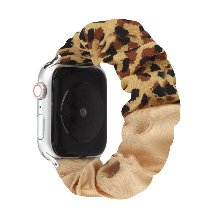 Butterfly Pattern Hair Ring Cloth Watch Band For Apple Watch Ultra 49mm&Watch Ultra 2 49mm / Series 9&8&7 45mm / SE 3&SE 2&6&SE&5&4 44mm / 3&2&1 42mm(G) - Watch Bands by buy2fix | Online Shopping UK | buy2fix