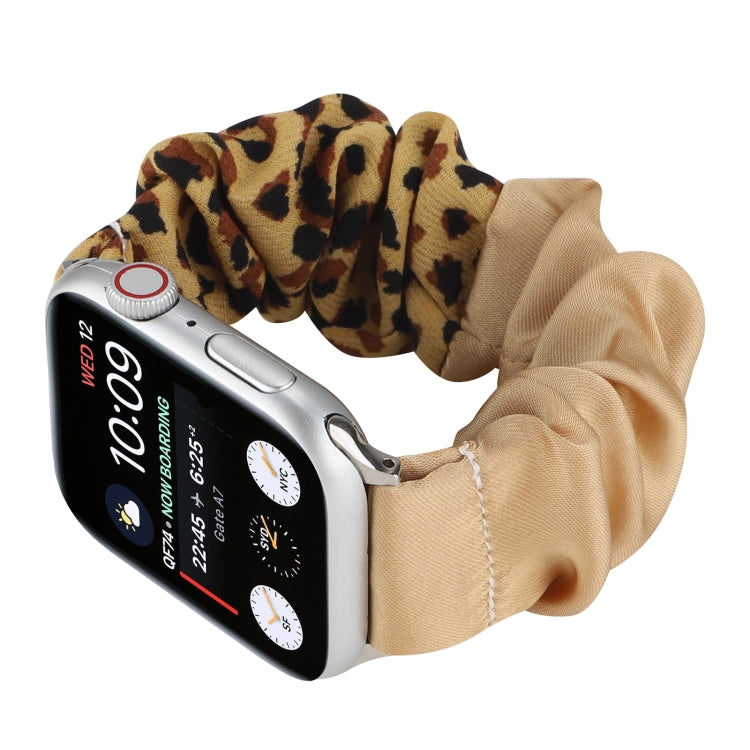 Butterfly Pattern Hair Ring Cloth Watch Band For Apple Watch Ultra 49mm&Watch Ultra 2 49mm / Series 9&8&7 45mm / SE 3&SE 2&6&SE&5&4 44mm / 3&2&1 42mm(G) - Watch Bands by buy2fix | Online Shopping UK | buy2fix