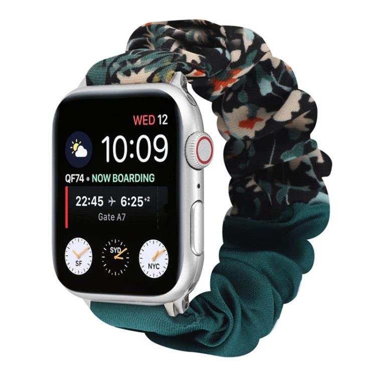 Butterfly Pattern Hair Ring Cloth Watch Band For Apple Watch Ultra 49mm&Watch Ultra 2 49mm / Series 9&8&7 45mm / SE 3&SE 2&6&SE&5&4 44mm / 3&2&1 42mm(I) by buy2fix