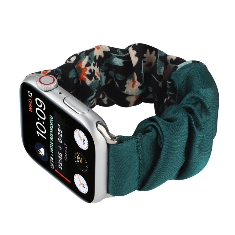 Butterfly Pattern Hair Ring Cloth Watch Band For Apple Watch Ultra 49mm&Watch Ultra 2 49mm / Series 9&8&7 45mm / SE 3&SE 2&6&SE&5&4 44mm / 3&2&1 42mm(I) by buy2fix