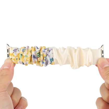 Butterfly Pattern Hair Ring Cloth Watch Band For Apple Watch Ultra 49mm&Watch Ultra 2 49mm / Series 9&8&7 45mm / SE 3&SE 2&6&SE&5&4 44mm / 3&2&1 42mm(K) by buy2fix