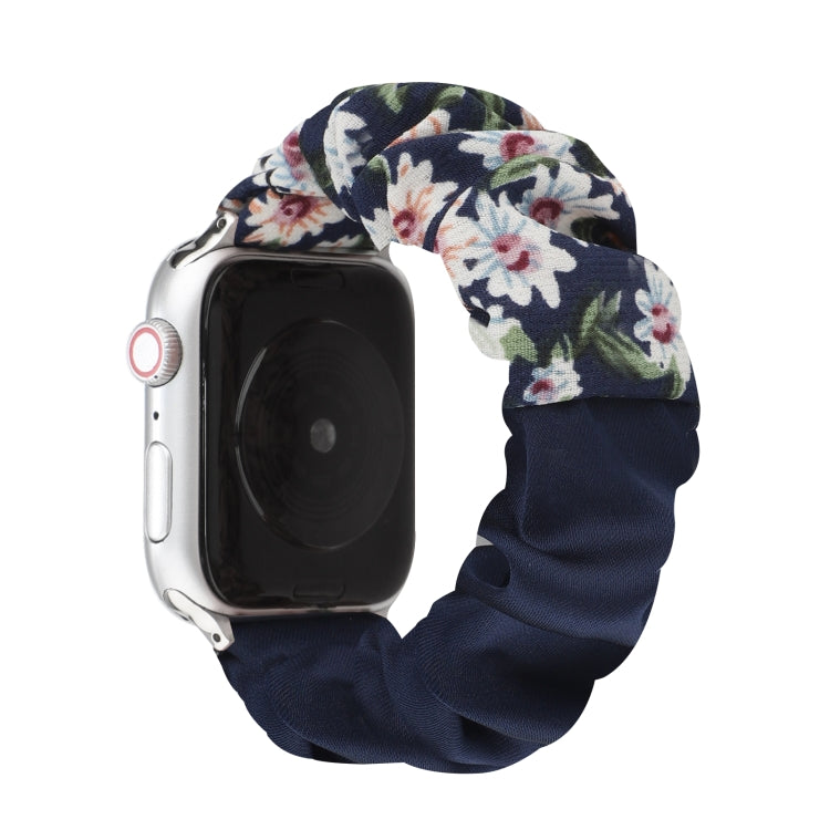 Butterfly Pattern Hair Ring Cloth Watch Band For Apple Watch Ultra 49mm&Watch Ultra 2 49mm / Series 9&8&7 45mm / SE 3&SE 2&6&SE&5&4 44mm / 3&2&1 42mm(M) by buy2fix