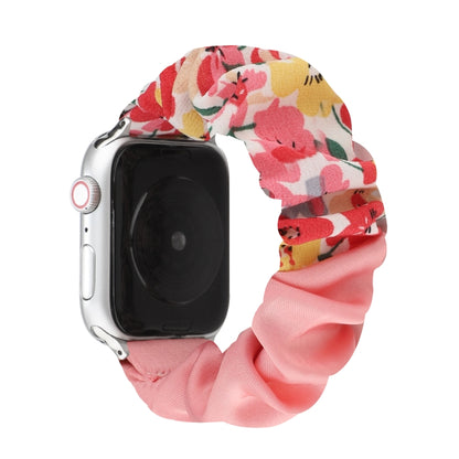 Butterfly Pattern Hair Ring Cloth Watch Band For Apple Watch Ultra 49mm&Watch Ultra 2 49mm / Series 9&8&7 45mm / SE 3&SE 2&6&SE&5&4 44mm / 3&2&1 42mm(N) by buy2fix