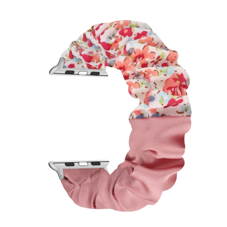 Butterfly Pattern Hair Ring Cloth Watch Band For Apple Watch Ultra 49mm&Watch Ultra 2 49mm / Series 9&8&7 45mm / SE 3&SE 2&6&SE&5&4 44mm / 3&2&1 42mm(Q) by buy2fix