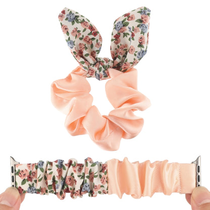 Butterfly Pattern Hair Ring Cloth Watch Band For Apple Watch Ultra 49mm&Watch Ultra 2 49mm / Series 9&8&7 45mm / SE 3&SE 2&6&SE&5&4 44mm / 3&2&1 42mm(S) by buy2fix