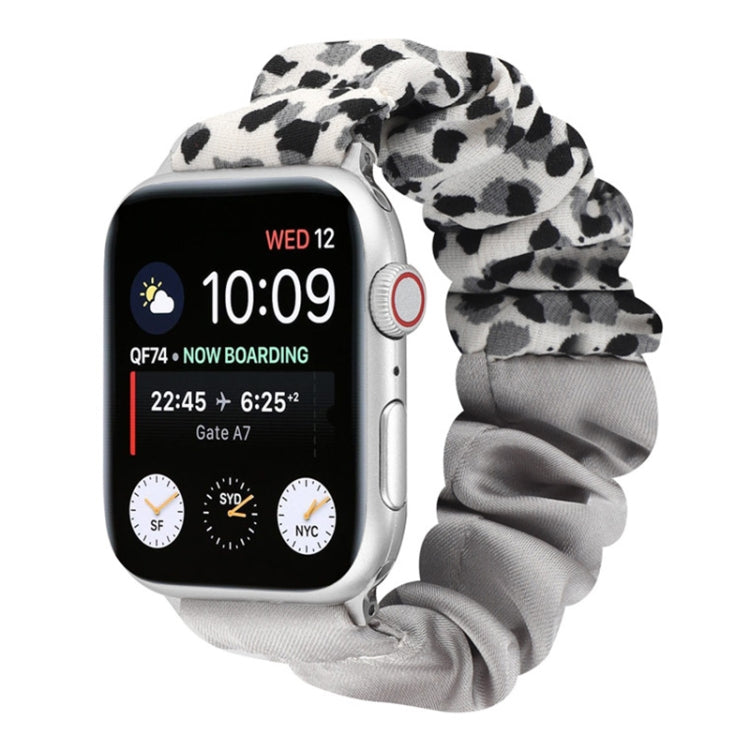 Butterfly Pattern Hair Ring Cloth Watch Band For Apple Watch Series 9&8&7 41mm / SE 3&SE 2&6&SE&5&4 40mm / 3&2&1 38mm(C) by buy2fix