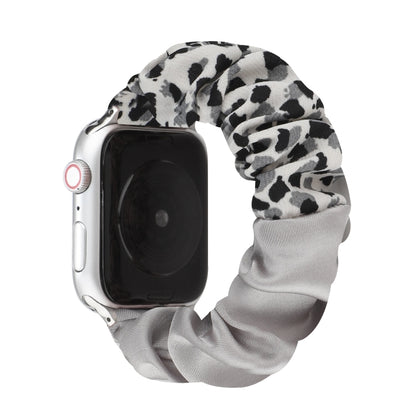 Butterfly Pattern Hair Ring Cloth Watch Band For Apple Watch Series 9&8&7 41mm / SE 3&SE 2&6&SE&5&4 40mm / 3&2&1 38mm(C) by buy2fix