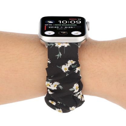 Butterfly Pattern Hair Ring Cloth Watch Band For Apple Watch Series 9&8&7 41mm / SE 3&SE 2&6&SE&5&4 40mm / 3&2&1 38mm(E) by buy2fix