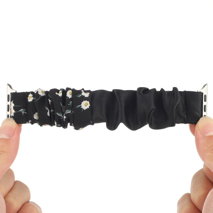 Butterfly Pattern Hair Ring Cloth Watch Band For Apple Watch Series 9&8&7 41mm / SE 3&SE 2&6&SE&5&4 40mm / 3&2&1 38mm(E) by buy2fix