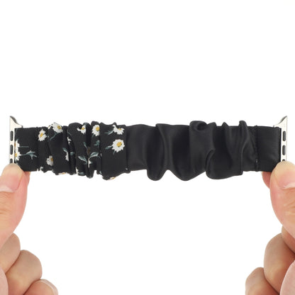 Butterfly Pattern Hair Ring Cloth Watch Band For Apple Watch Series 9&8&7 41mm / SE 3&SE 2&6&SE&5&4 40mm / 3&2&1 38mm(E) by buy2fix