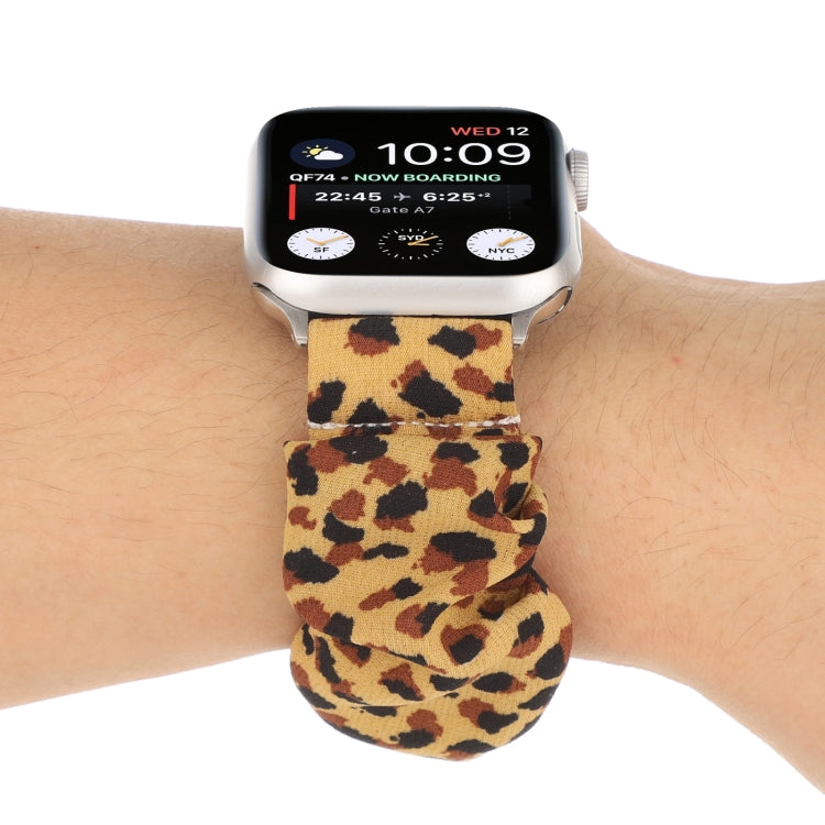 Butterfly Pattern Hair Ring Cloth Watch Band For Apple Watch Series 7 41mm / 6 & SE & 5 & 4 40mm / 3 & 2 & 1 38mm(G) by buy2fix