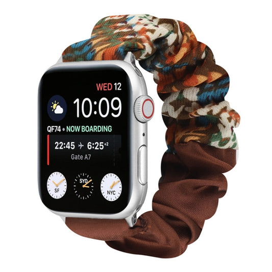 Butterfly Pattern Hair Ring Cloth Watch Band For Apple Watch Series 9&8&7 41mm / SE 3&SE 2&6&SE&5&4 40mm / 3&2&1 38mm(H) by buy2fix