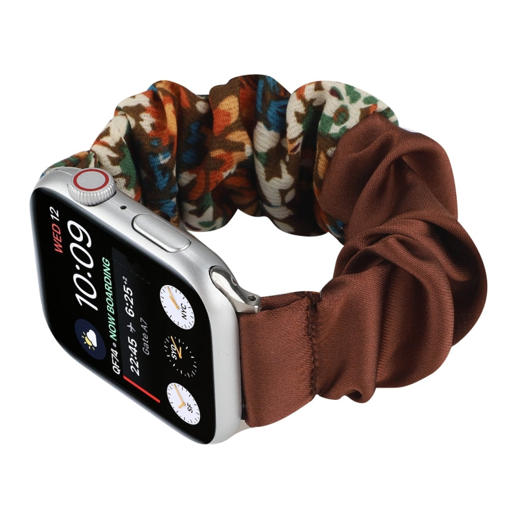 Butterfly Pattern Hair Ring Cloth Watch Band For Apple Watch Series 9&8&7 41mm / SE 3&SE 2&6&SE&5&4 40mm / 3&2&1 38mm(H) by buy2fix