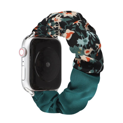 Butterfly Pattern Hair Ring Cloth Watch Band For Apple Watch Series 9&8&7 41mm / SE 3&SE 2&6&SE&5&4 40mm / 3&2&1 38mm(I) by buy2fix