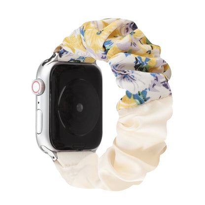 Butterfly Pattern Hair Ring Cloth Watch Band For Apple Watch Series 7 41mm / 6 & SE & 5 & 4 40mm / 3 & 2 & 1 38mm(K) by buy2fix