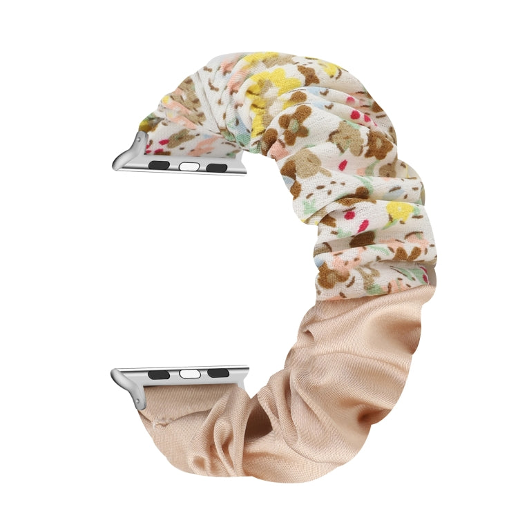 Butterfly Pattern Hair Ring Cloth Watch Band For Apple Watch Series 9&8&7 41mm / SE 3&SE 2&6&SE&5&4 40mm / 3&2&1 38mm(P) by buy2fix